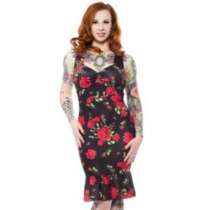 Sourpuss Rose Garden Wiggle Dress